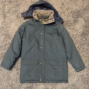 Field & Stream Hooded Parka Jacket Mens Medium Green Insulated Hunting Coat EUC